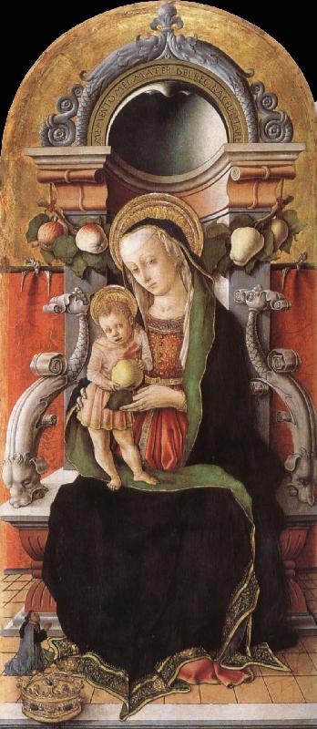 Carlo Crivelli Faith madonna with child, and the donor Germany oil painting art